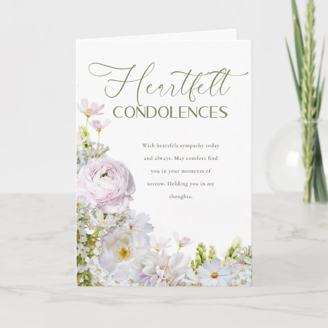 Floral Sympathy Card (Front)