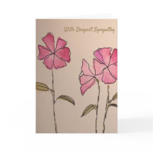 Floral Sympathy Card (Blank Inside)