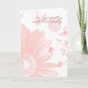 Floral Sympathy Card - In Sympathy And Friendship
