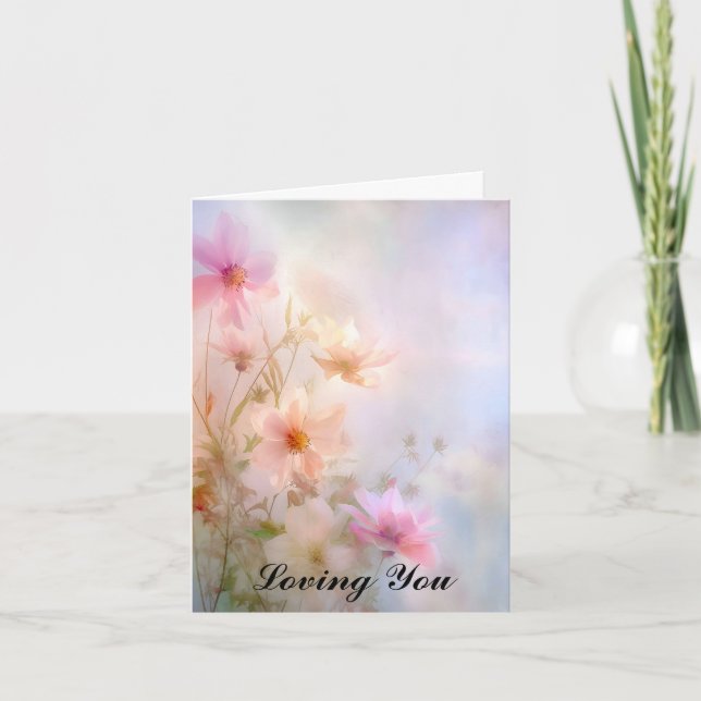 Floral Sympathy Card Loving You (Front)