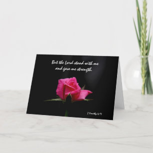 Floral Sympathy, Scripture Verse on God's Strength Card