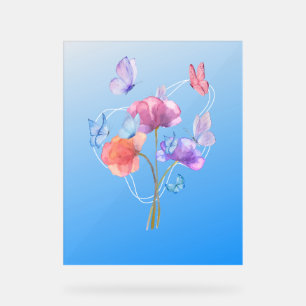 Floral Symphony Acrylic Sign