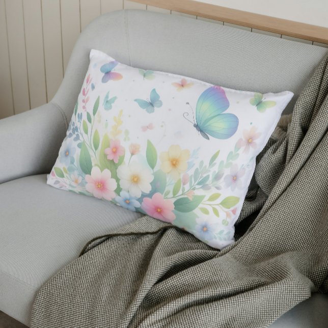 Floral Symphony 🌸🦋 Decorative Cushion (Creator Uploaded)