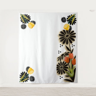 "Floral Symphony" Tapestry
