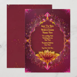 Floral Symphony: Wedding Elegance Collection Save The Date