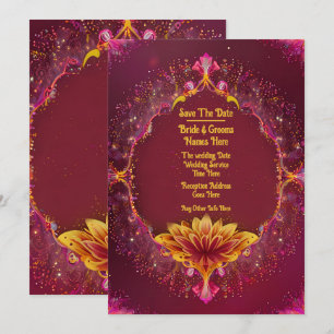 Floral Symphony: Wedding Elegance Collection Save The Date