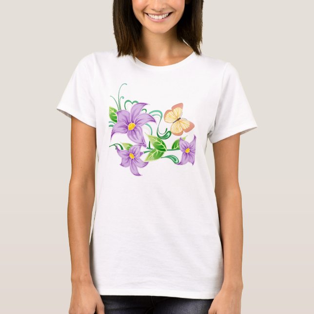 Floral t-shirt for girl (Front)