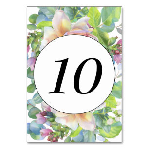 Floral Table Number