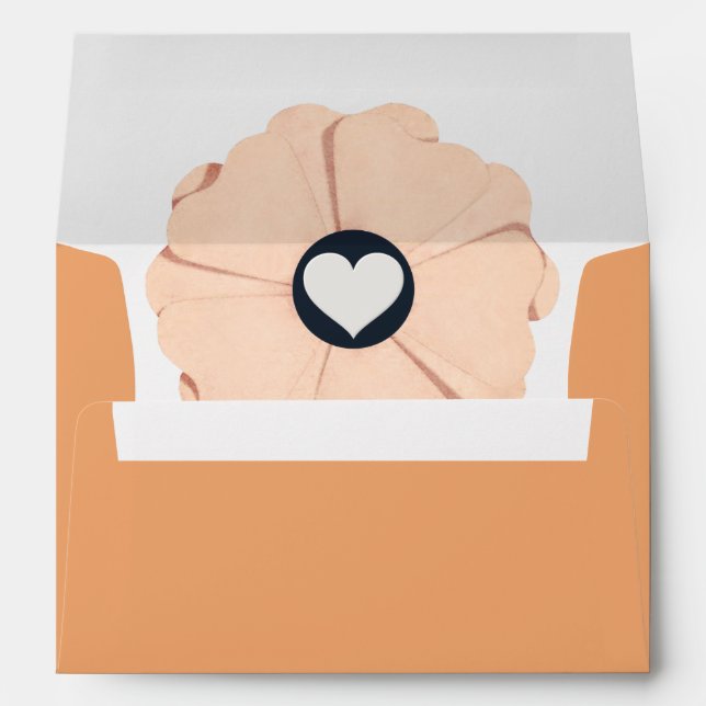 Floral Tacao Colour Wedding Envelope (Back (Bottom))