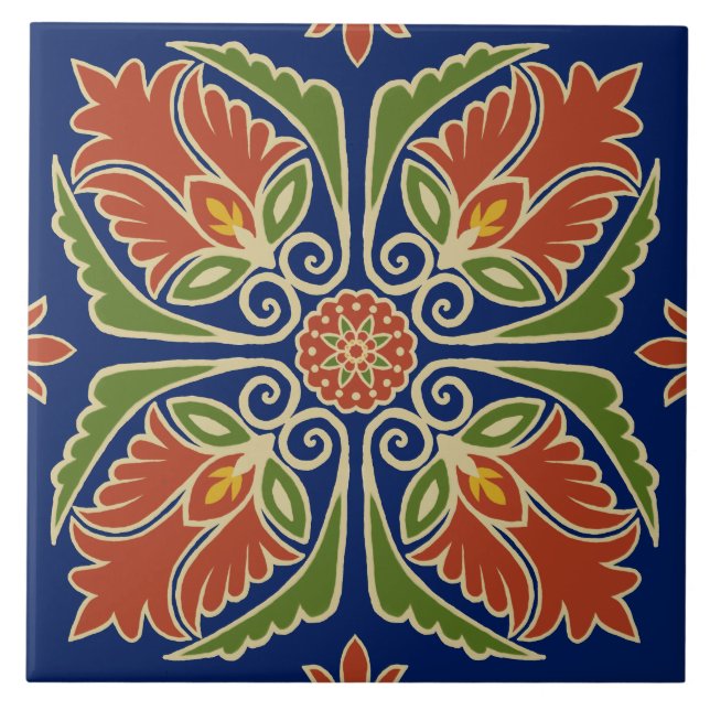 Floral Talavera Tile  (Front)