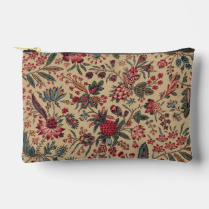 Floral Tapestry Needlework Flower Art Accessory Pouch
