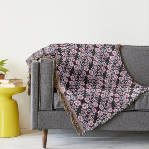 Floral Tapestry  Throw Blanket