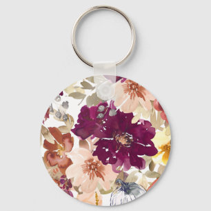 Floral Tattoo Key Ring