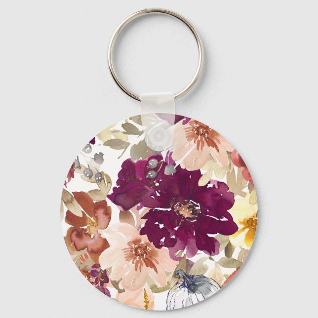 Floral Tattoo Key Ring (Front)
