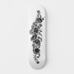 Floral Tattoo Skateboard