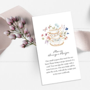 Floral Tea Enclosure Card