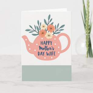 Floral Tea Happy Mothers Day Card