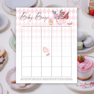 floral tea party - Baby Bingo game