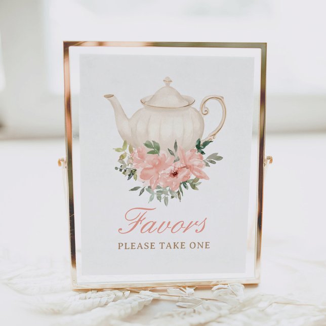 Floral Tea Party Birthday Favours Sign (Creator Uploaded)