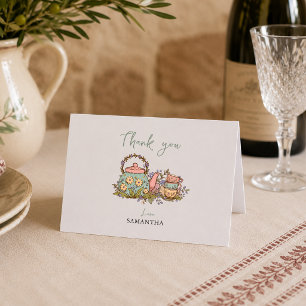floral Tea Party Bridal Shower thank you Card