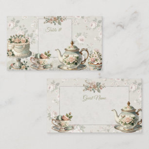Floral Tea Party Table Numbers & Place Cards