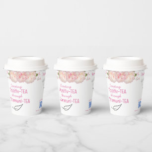 Floral Tea Quotes Custom Paper Coffee Tea Paper Cups