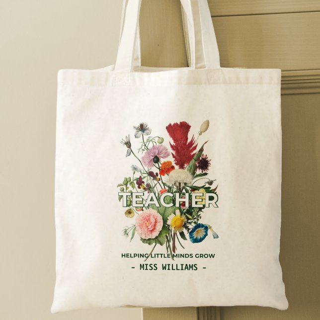 Floral Teacher Appreciation  Tote Bag (Creator Uploaded)
