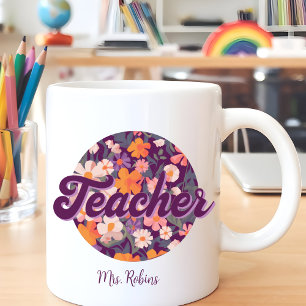 Floral Teacher Coffee Mug