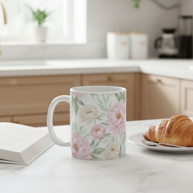 Floral Teacup Design Ceramic Coffee Mug (Creator Uploaded)