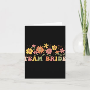 Floral Team Bride Wildflower Wedding Bachelorette  Card
