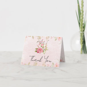 Floral Teapot Bridal Shower Tea Party Thank You Card