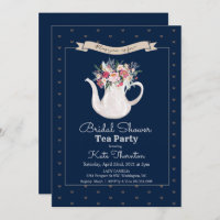 Floral Teapot Tea Party Bridal Shower