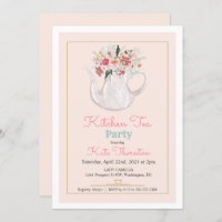 Floral Teapot Tea Party Kitchen Tea