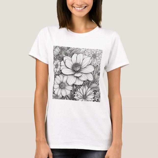 Floral Tee Shirt  (Front)