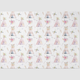 Floral TeePee Gift Wrapping Tissue Paper