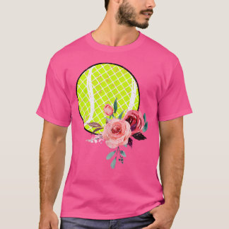 Floral Tennis n Girls And Women Flower Print T-Shirt