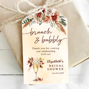 Floral Terracotta Boho Bridal Shower Gift Tags