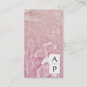 *~* Floral Terracotta Flowers Color QR Logo Photo Business Card