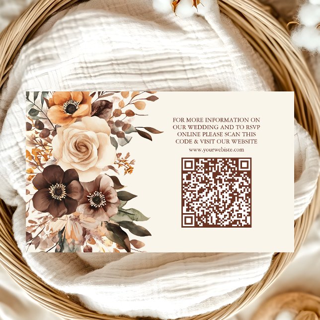 Floral Terracotta Wedding Enclosure Card (Creator Uploaded)