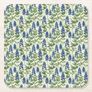 Floral Texas Bluebonnet Paper Coaster Lupine Party