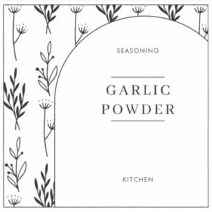 Floral Text Minimal Kitchen Pantry Jar Labels