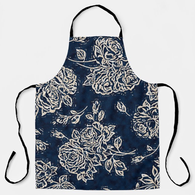 Floral texture repeat modern patternbackground,bat apron (Front)