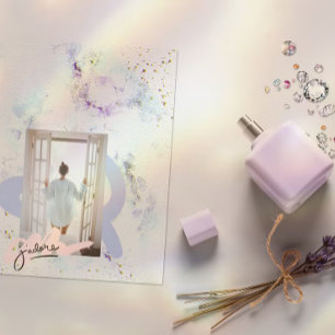 Floral Textured Paper Elegant Wedding Invitation