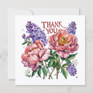 Floral Thank You Card