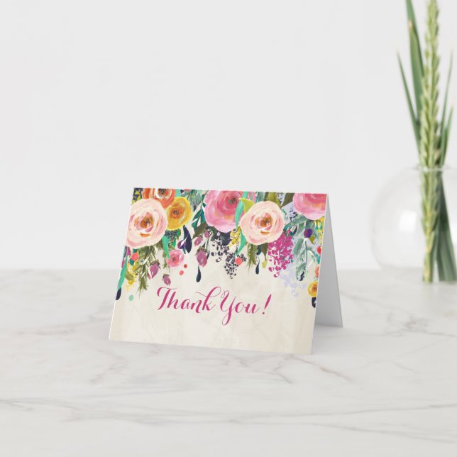 Floral thank you card (Front)