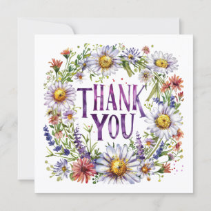 Floral Thank You Card