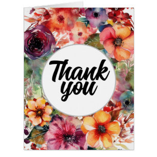 Floral Thank You Card