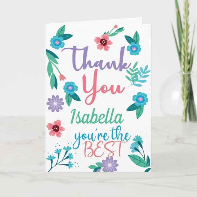 Floral Thank You Card (Front)
