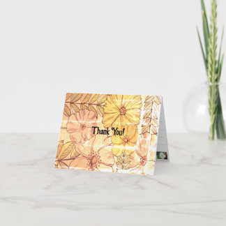 Floral Thank You Card