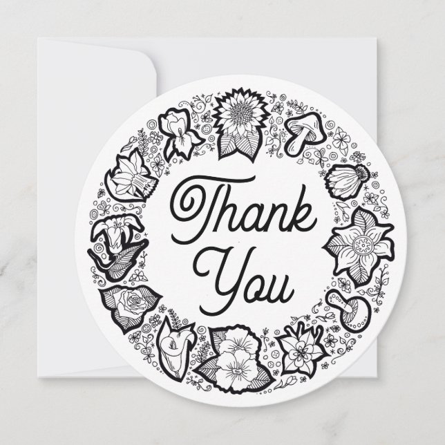 Floral Thank You Card (Front)